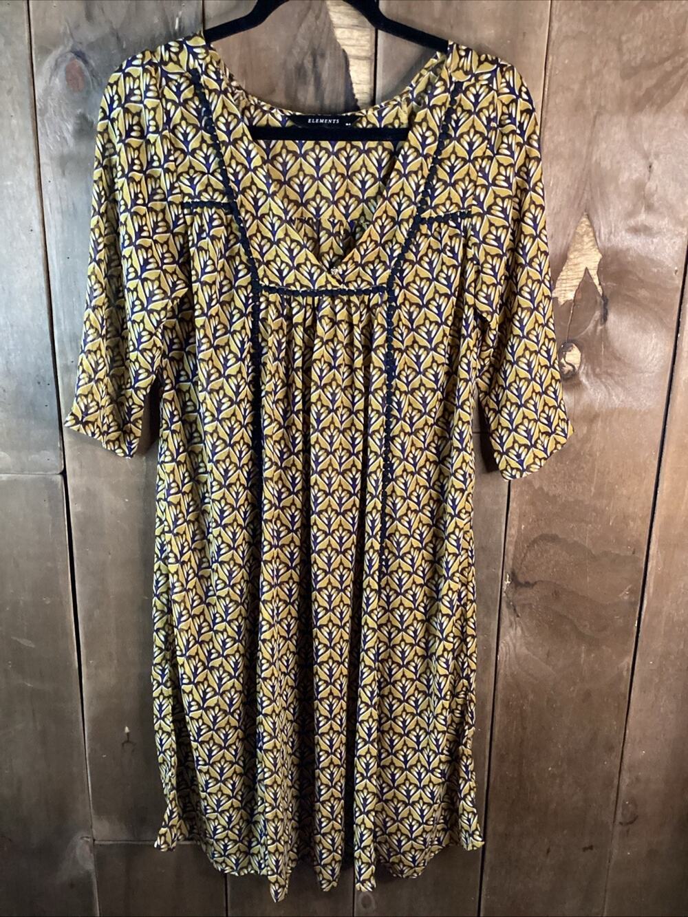 Elements Mustard Dress Size 8 Medium